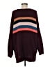 American Eagle Outfitters 100% Polyester Color Block Burgundy Pullover Sweater Size M - photo 2
