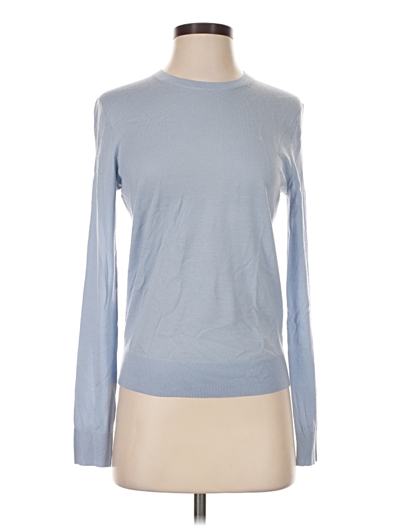 Pre-owned Theory Wool Pullover Sweater In Blue