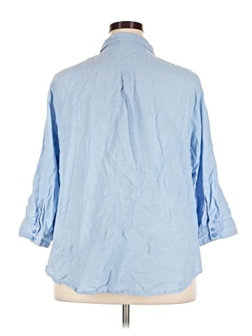 Cato 3/4 Sleeve Button-Down Shirt (view 2)