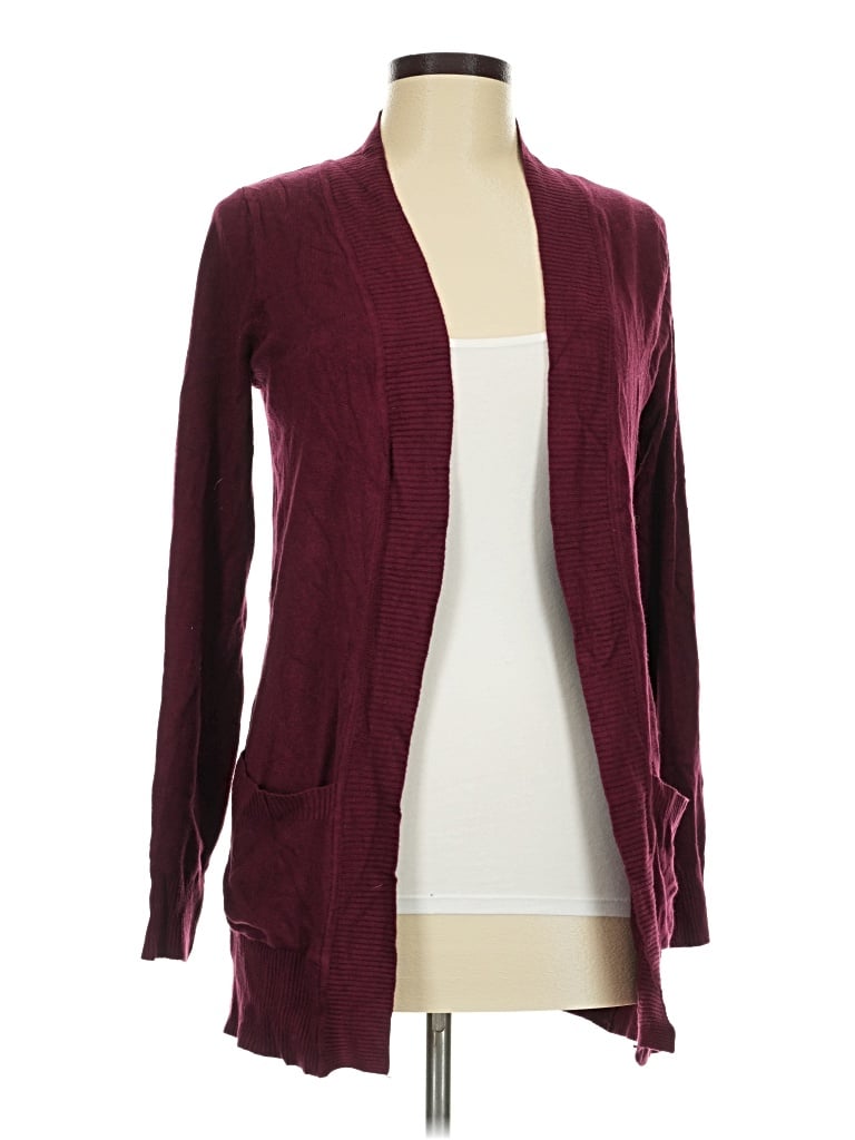 Pre-owned Pink Clover Cardigan Sweater In Burgundy