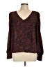 Allison Joy 100% Polyester Burgundy Long Sleeve Blouse Size L - photo 1