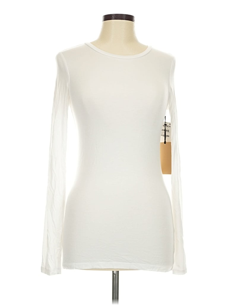 Halogen Long Sleeve T-shirt In Ivory