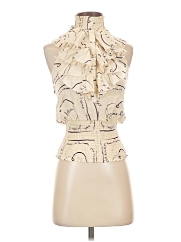 Bebe Sleeveless Silk Top (view 1)