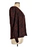 Allison Joy 100% Polyester Burgundy Long Sleeve Blouse Size L - photo 4