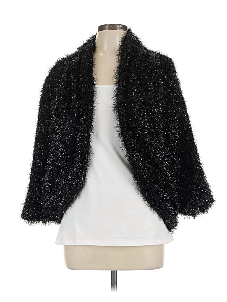Pre-owned Max Studio Cardigan Sweater In Black