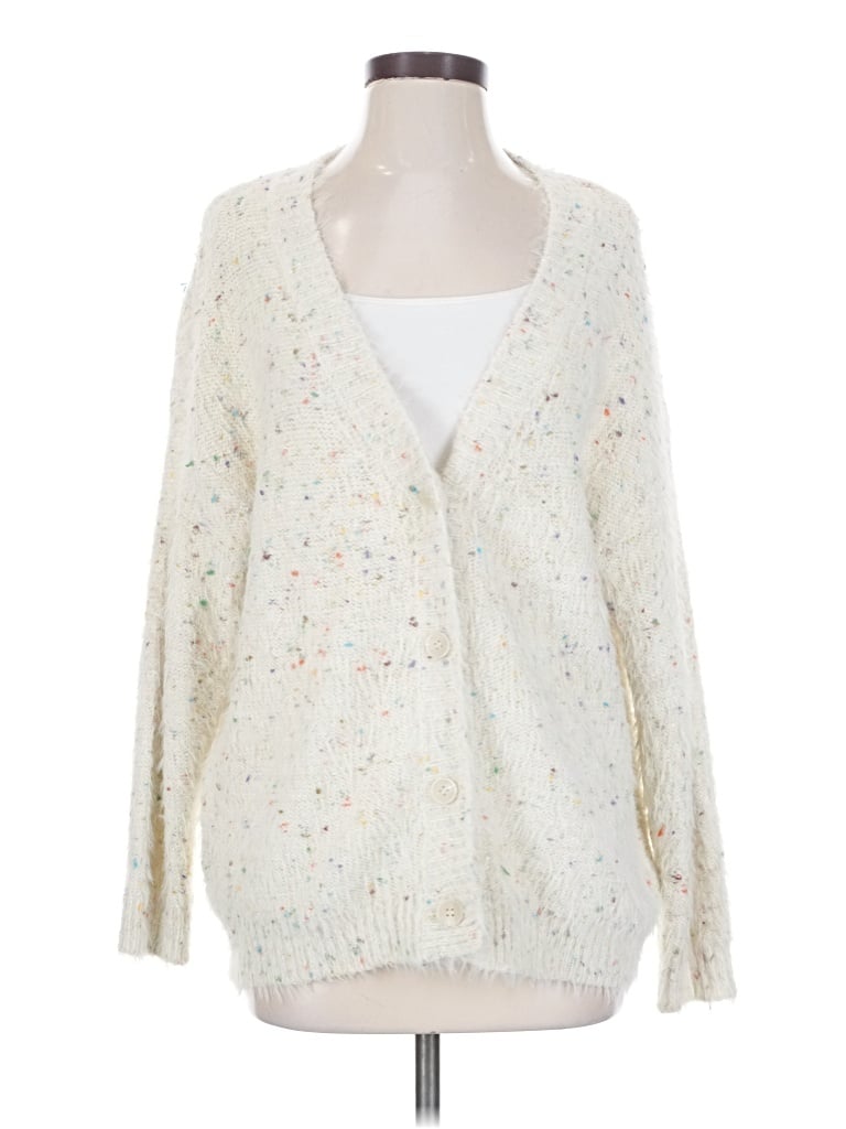 Pre-owned Frnch Cardigan Sweater In White