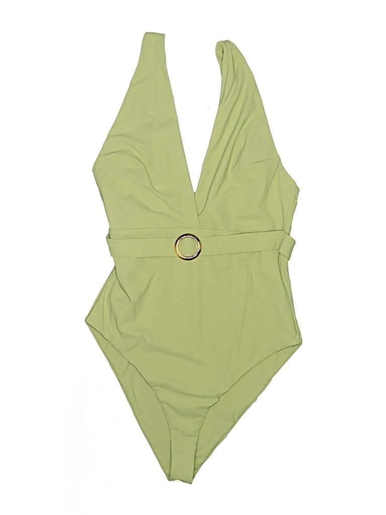 Pre-owned Bumpsuit One Piece Swimsuit In Green