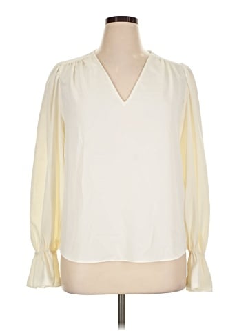 Aqua Long Sleeve Blouse (view 1)