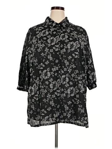 White Stag 3/4 Sleeve Button-Down Shirt (view 1)