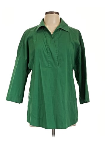 Lafayette 148 New York 3/4 Sleeve Button-Down Shirt (view 1)
