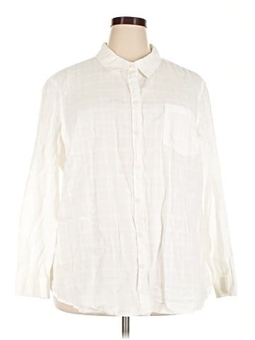 Faded Glory 3/4 Sleeve Button-Down Shirt (view 1)