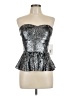 Rebecca Taylor 100% Polyester Silver Sleeveless Top Size 8 - photo 1