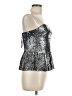 Rebecca Taylor 100% Polyester Silver Sleeveless Top Size 8 - photo 4