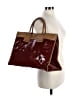Arcadia 100% Leather Graphic Tan Burgundy Laptop Bag One size - photo 2