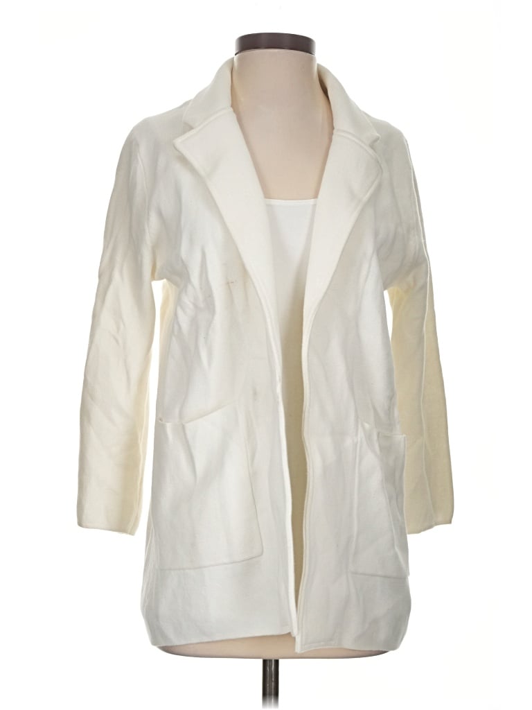 Pre-owned Quince Cardigan Sweater In Ivory