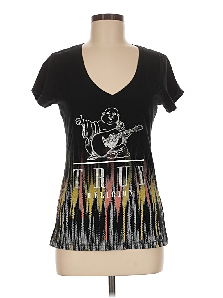 Pre-owned True Religion Short Sleeve T-shirt In Black