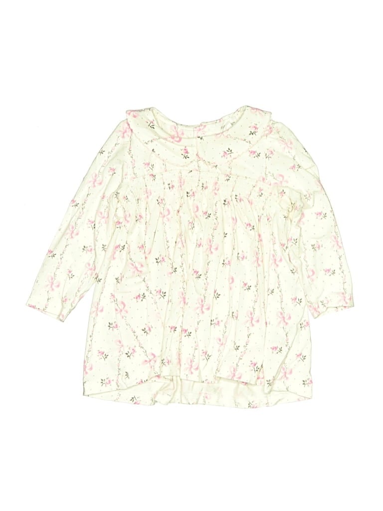 Pre-owned Angel Dear Babies' Dress In Ivory