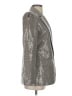 Cupcakes & Cashmere 100% Polyester Metallic Silver Blazer Size XS - photo 4