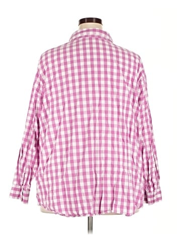 Woman Within 3/4 Sleeve Button-Down Shirt (view 2)