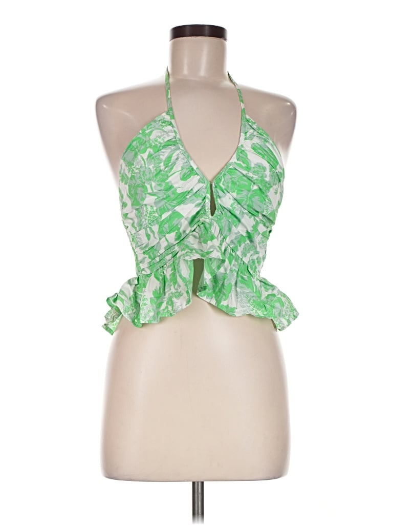Pre-owned Olivaceous Sleeveless Blouse In Green