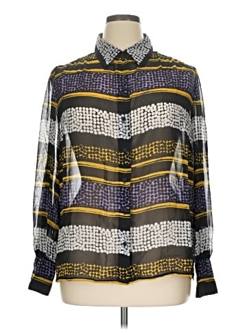 Eva Mendes by New York & Company Long Sleeve Blouse (view 1)