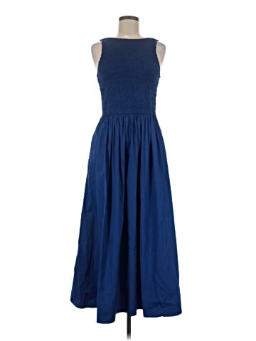 Madewell The Melody Scoopback Smocked Midi Dress (view 1)