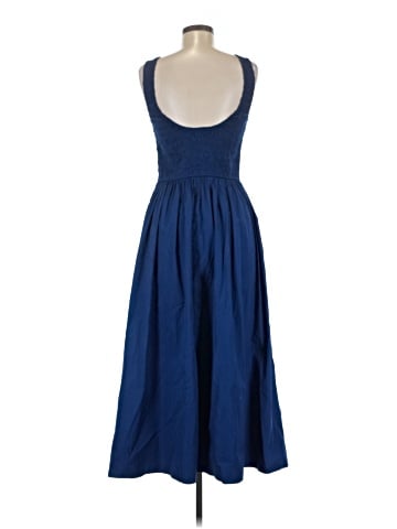 Madewell The Melody Scoopback Smocked Midi Dress (view 2)