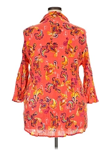 Woman Within 3/4 Sleeve Button-Down Shirt (view 2)