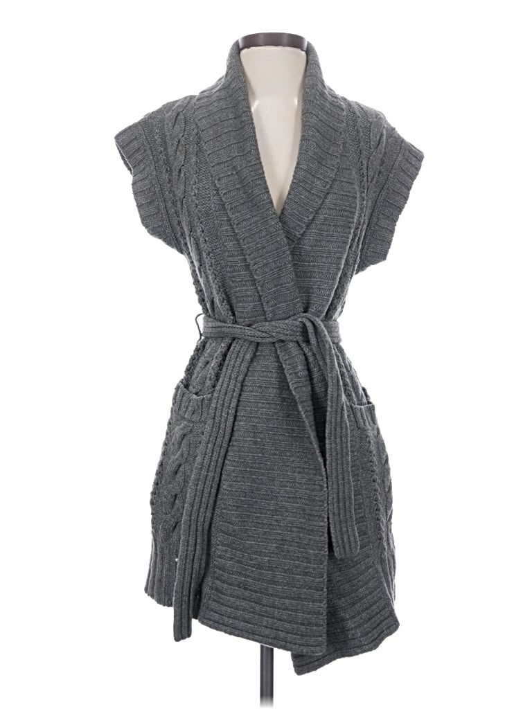 Pre-owned Bcbgmaxazria Sweater Vest In Gray