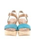 Eileen Fisher Color Block Teal Wedges Size 6 - photo 2