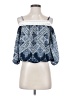 A. Byer 100% Polyester Blue 3/4 Sleeve Blouse Size XXS - photo 1