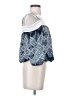 A. Byer 100% Polyester Blue 3/4 Sleeve Blouse Size XXS - photo 4