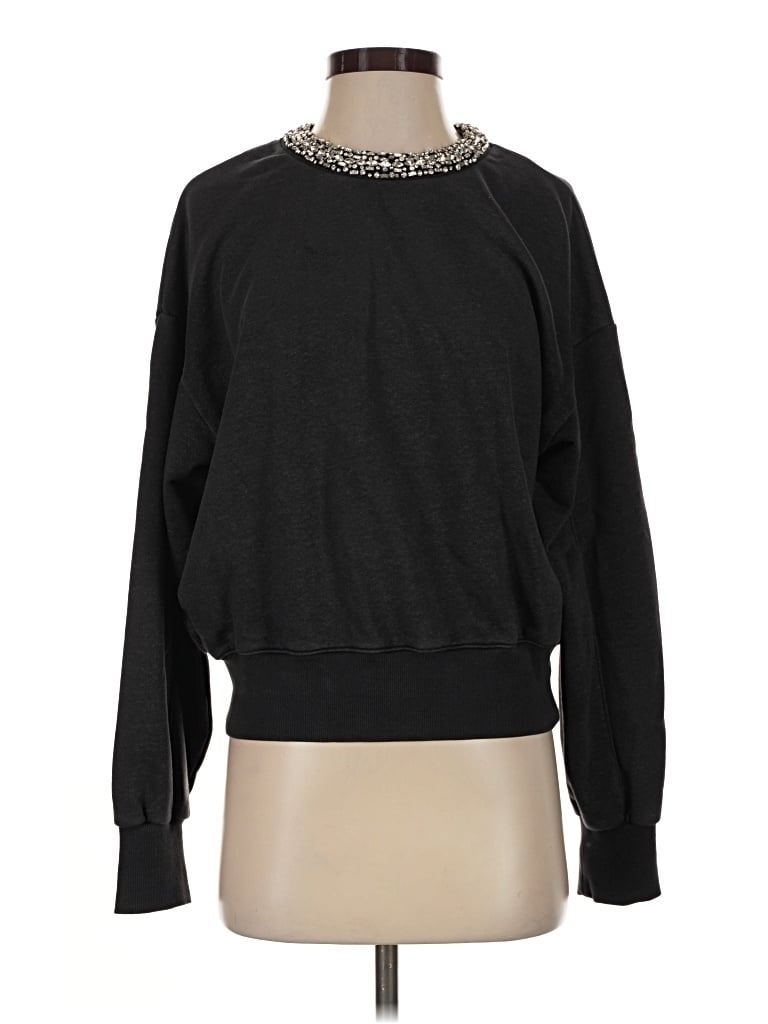 Pre-owned Evereve Pullover Sweater In Black