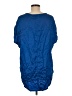 Seventy Two Changes 100% Silk Blue Short Sleeve Silk Top Size 8 - photo 2