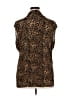 Susan Lawrence 100% Polyester Animal Print Brown Sleeveless Blouse Size 1X - photo 2