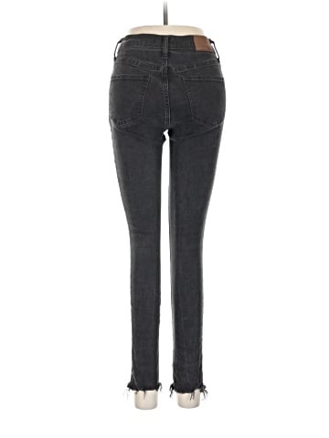 Madewell 9" Mid-Rise Skinny Jeans in Berkeley Black: Button-Through Edition (view 2)