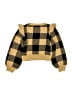 Janie and Jack Checkered-gingham Gold Pullover Sweater Size 6 - photo 2