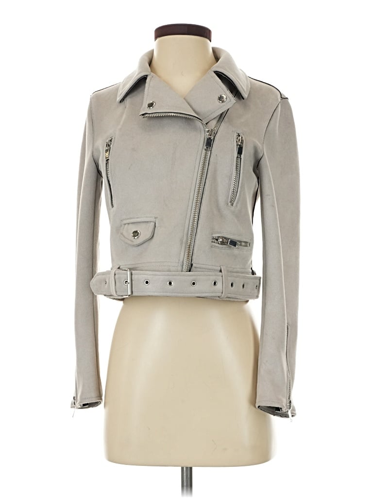 Pre-owned Zara Basic Jacket In Gray