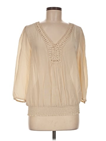 Daniel Rainn 3/4 Sleeve Silk Top (view 1)