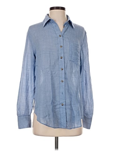 Free People Long Sleeve Button-Down Shirt (view 1)