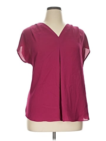 INC International Concepts Short Sleeve Blouse (view 1)