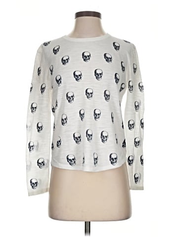 Skull Cashmere Long Sleeve T-Shirt (view 1)
