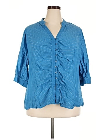 Venezia 3/4 Sleeve Button-Down Shirt (view 1)