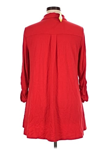 New Directions 3/4 Sleeve Button-Down Shirt (view 2)