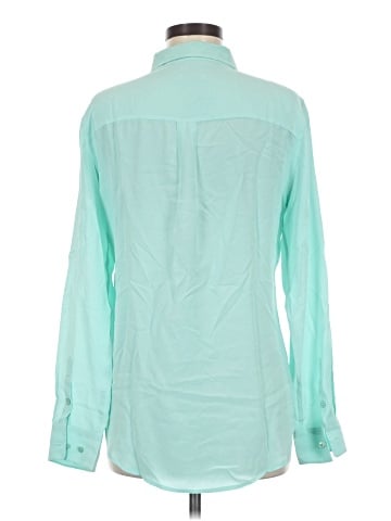 Equipment Long Sleeve Silk Top (view 2)