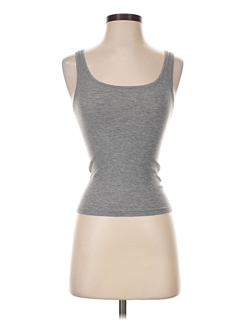 Pre-owned Quince Tank Top Gray Strapless Neckline Tops