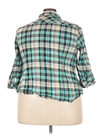 Cato 3/4 Sleeve Button-Down Shirt (view 2)