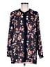 Harve Benard 100% Polyester Floral Black Long Sleeve Blouse Size M - photo 1