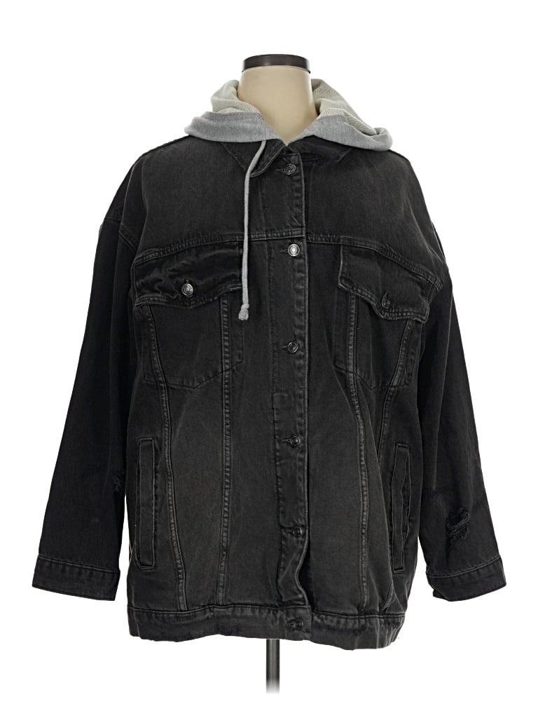 Pre-owned We The Free Denim Jacket In Black