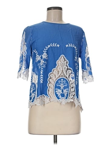 Saint Tropez West Short Sleeve Blouse (view 1)
